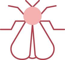 Moth Solid Two Color Icon vector
