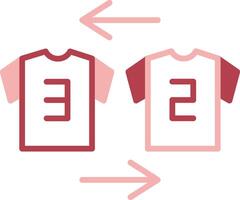 Substitution Solid Two Color Icon vector