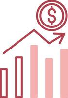 Stock Market Solid Two Color Icon vector