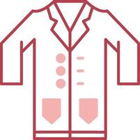 Lab Coat Solid Two Color Icon vector