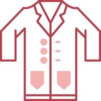 Lab Coat Solid Two Color Icon vector