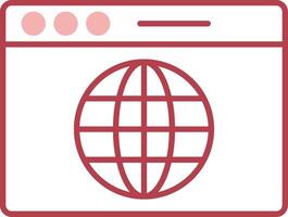 Web Solid Two Color Icon vector