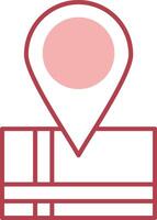 Map Location Solid Two Color Icon vector