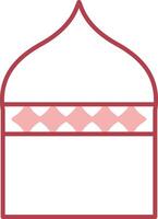 Islamic Architecture Solid Two Color Icon vector