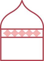 Islamic Architecture Solid Two Color Icon vector