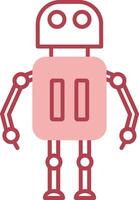 Robot Solid Two Color Icon vector