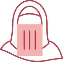 Niqab Solid Two Color Icon vector