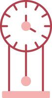 Vintage Clock Solid Two Color Icon vector