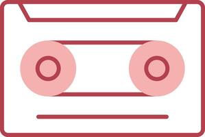 Cassette Solid Two Color Icon vector