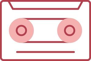 Cassette Solid Two Color Icon vector