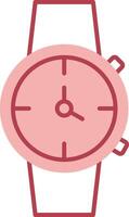 reloj sólido dos color icono vector