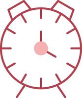 alarma reloj sólido dos color icono vector