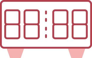 Digital Clock Solid Two Color Icon vector