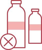 No Plastic Bottles Solid Two Color Icon vector