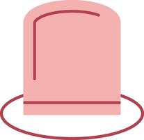 Top Hat Solid Two Color Icon vector