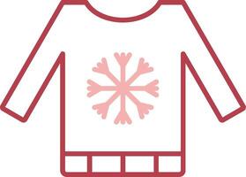 Sweater Solid Two Color Icon vector