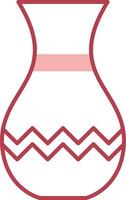 Vase Solid Two Color Icon vector