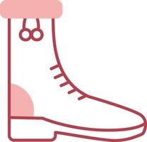 Rain Boots Solid Two Color Icon vector