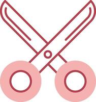 scissor Solid Two Color Icon vector