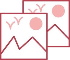 Images Solid Two Color Icon vector