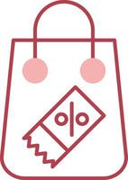 Discount Solid Two Color Icon vector
