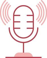 Microphone Solid Two Color Icon vector