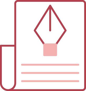 documento sólido dos color icono vector