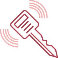 Smart Key Solid Two Color Icon vector