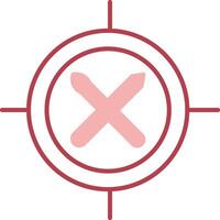 Goal Solid Two Color Icon vector