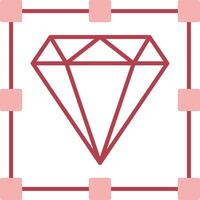 Diamond Solid Two Color Icon vector