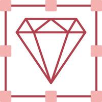 Diamond Solid Two Color Icon vector