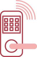 Smart Door Solid Two Color Icon vector