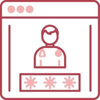 Log In Solid Two Color Icon vector