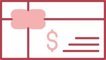 Gift Card Solid Two Color Icon vector