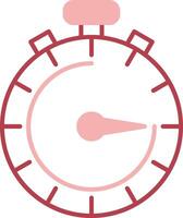 Stopwatch Solid Two Color Icon vector