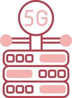 Server Solid Two Color Icon vector