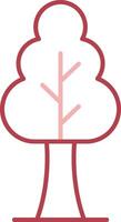 Tree Solid Two Color Icon vector