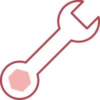 Spanner Solid Two Color Icon vector