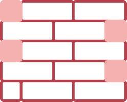 Brickwall Solid Two Color Icon vector