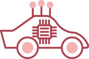 Autonomous Car Solid Two Color Icon vector