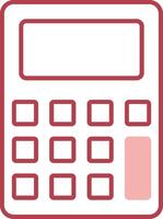Calculator Solid Two Color Icon vector
