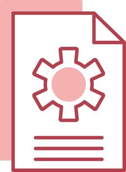Document Solid Two Color Icon vector
