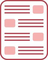 List Solid Two Color Icon vector