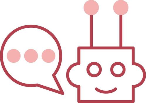 Chatbot Solid Two Color Icon vector