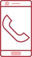 Phone Solid Two Color Icon vector