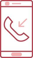 Incoming Call Solid Two Color Icon vector