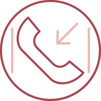 Incoming Call Solid Two Color Icon vector