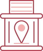 Telephone Booth Solid Two Color Icon vector