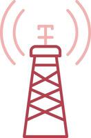 Signal Tower Solid Two Color Icon vector