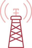 Signal Tower Solid Two Color Icon vector